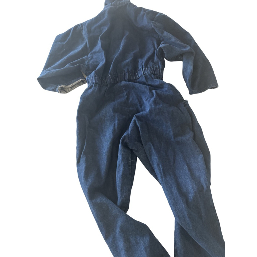 Vintage 80s denim/jean jumpsuit size 8-10 - Picture 2 of 8
